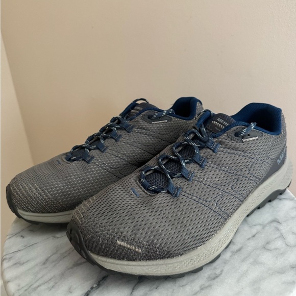Merrell Other - Merrell Fly Strike Trail Running Shoes Men’s Size 10W Charcoal Blue J067159W
